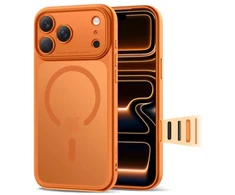 Tech-Protect Magpeak Magsafe CC dėklas, skirtas iPhone 17 Pro Max - Matinis Oranžinis