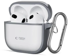 Tech-Protect Plonas dėklas su kabliuku AirPods 4 - Pilkas