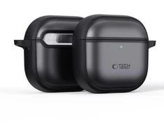 Tech-Protect Plonas dėklas su kabliuku skirtas AirPods 4 - Juodas