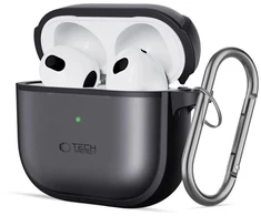 Tech-Protect Plonas dėklas su kabliuku skirtas AirPods 4 - Juodas