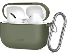 Tech-Protect Silikoninis dėklas su kabliuku, skirtas AirPods Pro - Olivinis