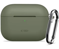 Tech-Protect Silikoninis dėklas su kabliuku, skirtas AirPods Pro - Olivinis