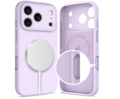 „Tech-Protect“ silikoninis „MagSafe“ dėklas, skirtas „iPhone 17 Pro“ – Violetinė