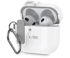 Tech-Protect Slim dėklas su kabliuku AirPods 4 - Baltas