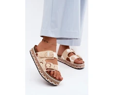 Tekstilinės platforminės basutės Step in style