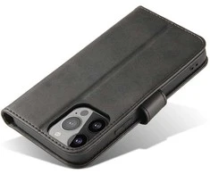 Telefono dėklas Case for Nothing Phone 1 dangtelis su atverčiamu piniginės stovu juodos spalvos