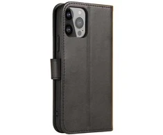 Telefono dėklas Case for Nothing Phone 1 dangtelis su atverčiamu piniginės stovu juodos spalvos