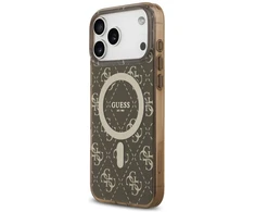 „Guess IML 4G“ „MagSafe“ dėklas su fonu, skirtas „iPhone 17 Pro“ – rudas
