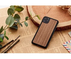 MAN Telefono dėklas iPhone 11 Pro, juodas riešutmedis