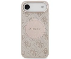 Dėklas Guess 4G Circle Classic Logo MagSafe skirtas Apple iPhone Air rožinės spalvos