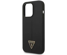 Dėklas Guess GUHCP14XSLTGK iPhone 14 Pro Max 6,7" juoda/juodas hardcase Silicone Triangle