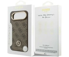 Dėklas Guess 4G Strass Logo MagSafe Case for iPhone Air - Brown