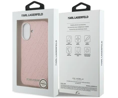 Dėklas Karl Lagerfeld FW Stamped Karl MagSafe iPhone 16 Case - Rožinė
