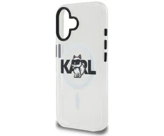 Karl Lagerfeld IML Choupette Sketch Logo MagSafe iPhone 16 dėklas – skaidrus