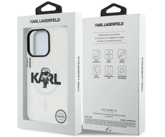 „Karl Lagerfeld IML Karl Sketch Logo MagSafe“ dėklas, skirtas „iPhone 16 Pro“ – skaidrus