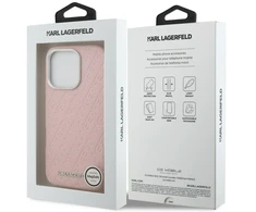Dėklas Karl Lagerfeld FW Stamped Karl MagSafe Case for iPhone 16 Pro - Rožinė