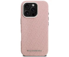 Dėklas Karl Lagerfeld FW Stamped Karl MagSafe Case for iPhone 16 Pro - Rožinė
