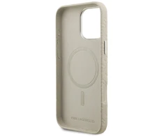 Dėklas Karl Lagerfeld FW Stamped Karl MagSafe Case for iPhone 16 Pro - rusvai gelsvas