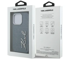 Dėklas Karl Lagerfeld FW Jeans Signature Logo iPhone 16 Pro Max Case - Mėlyna