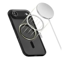 Tech-Protect MagCam MagSafe dėklas skirtas Apple iPhone 17 Air – matinis juodos spalvos