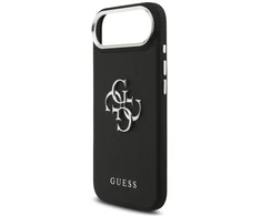 Telefono dėklas iPhone 17 Air juodas tekstūrinis Guess