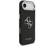 Telefono dėklas iPhone 17 Air juodas tekstūrinis Guess