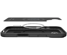 Telefono dėklas iPhone 17 juodas MagSafe Spigen Thin Fit