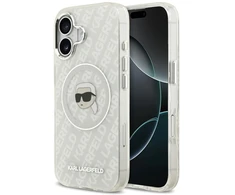 Dėklas Original Pouch Karl Lagerfeld IML Karl Head Logo MagSafe skirtas Apple iPhone 17 pilkos spalvos