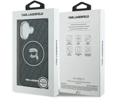 Dėklas Karl Lagerfeld IML Karl Head Logo MagSafe for Apple iPhone 17 Pro juodos spalvos