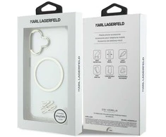 „Karl Lagerfeld IML KL Script Logo MagSafe“ dėklas, skirtas „iPhone 17“ – permatomas
