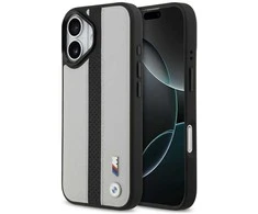 Dėklas BMW M perforuotos juostelės logotipu MagSafe Apple iPhone 17 pilkas