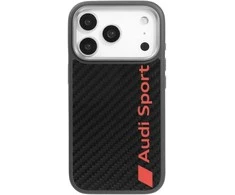 Dėklas Audi R8 Carbon Fiber MagSafe Apple iPhone 17 Pro juodos spalvos