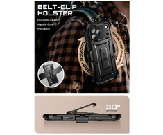 Telefono dėklas iPhone 17 Pro juodas atsparus smūgiams Supcase