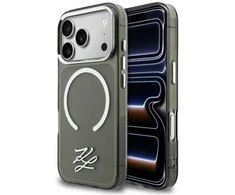 Dėklas Karl Lagerfeld IML KL Script Logo MagSafe Case for iPhone 17 Pro - Juodas