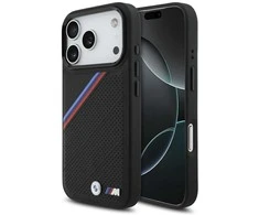 Telefono dėklas iPhone 17 Pro juodas MagSafe BMW M Tricolor