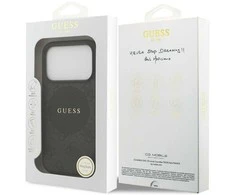 Dėklas Guess 4G Circle Classic Logo MagSafe Apple iPhone 17 Pro juodos spalvos