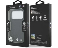 Dėklas BMW M Shape Logo MagSafe Apple iPhone 17 Pro juodos spalvos