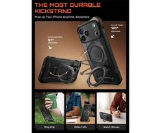 Telefono dėklas iPhone 17 Pro juodas MagSafe Supcase