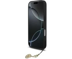 Telefono dėklas iPhone 17 Pro juodas su pakabuku Guess
