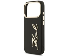 Karl Lagerfeld Karl Script Logo dėklas skirtas Apple iPhone 17 Pro juodos spalvos