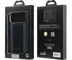 Dėklas Audi A6 Synthetic Leather MagSafe Apple iPhone 17 Pro Max juodos spalvos