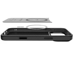 Telefono dėklas iPhone 17 Pro Max juodas aramidas MagSafe Spigen