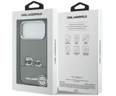 Karl Lagerfeld IML K&CH Heads Logo MagSafe dėklas skirtas Apple iPhone 17 Pro Max juodos spalvos