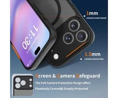 Tech-Protect BasicMag MagSafe dėklas skirtas Apple iPhone 17 Pro Max – matinis juodos spalvos
