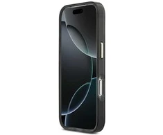 Dėklas Guess IML 4G Script Metal case for iPhone 17 Pro Max - juodas