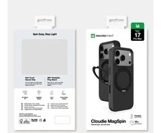 AmazingThing Cloudie Apple iPhone 17 Pro Max dėklas with Stand – juodos spalvos