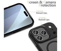 Tech-Protect MagMat XT 4-set MagSafe dėklas skirtas Apple iPhone 17 Pro Max – matinis juodos spalvos
