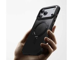 Tech-Protect MagRing MagSafe dėklas skirtas Apple iPhone 17 Pro Max – matinis juodos spalvos