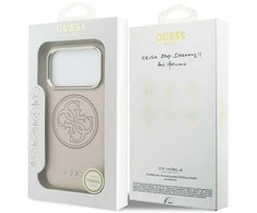 „Guess“ perforuotas 4G „MagSafe“ dėklas, skirtas „iPhone 17 Pro Max“ - Rožinė
