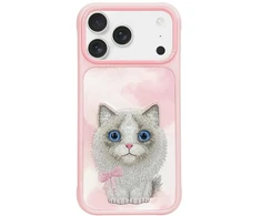 NIMMY dėklas BIG EYED PET 2.0 Cat, skirtas IPHONE 17 Pro Max, rožinis